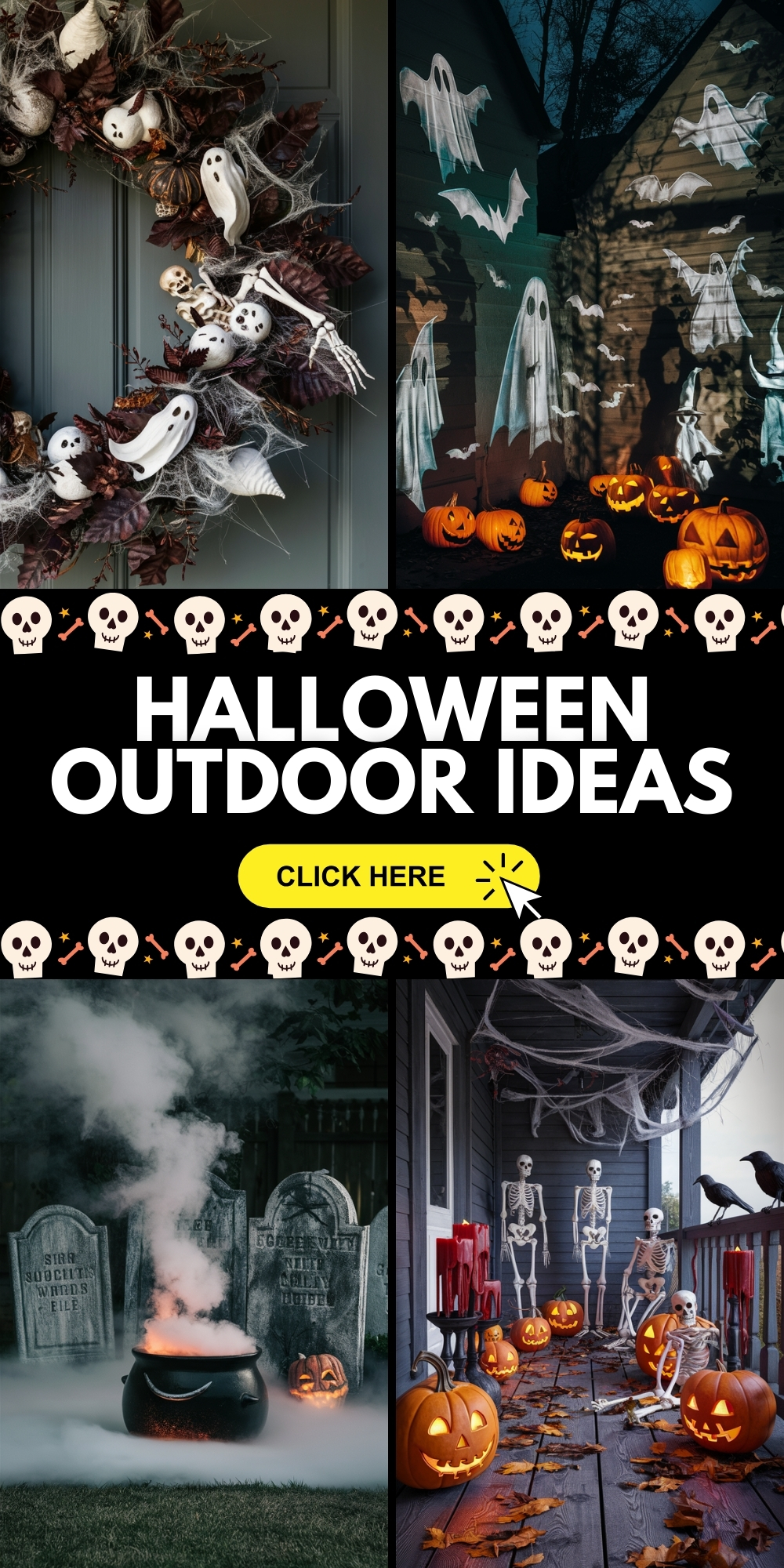 24 Spooky Halloween Outdoor Ideas for DIY Yard Decorations and Witch House Themes