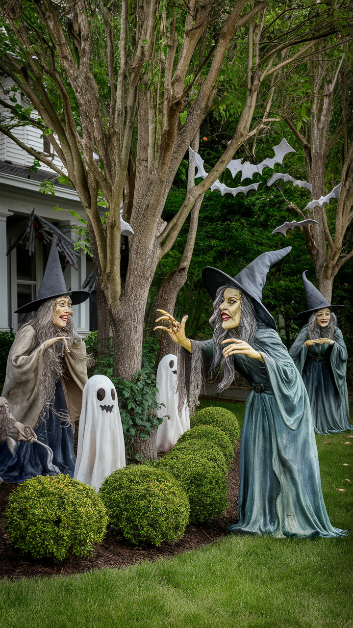 24 Spooky Halloween Outdoor Ideas for DIY Yard Decorations and Witch House Themes