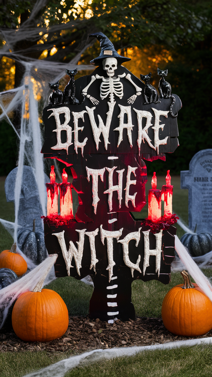 24 Spooky Halloween Outdoor Ideas for DIY Yard Decorations and Witch House Themes