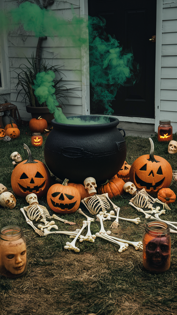 24 Spooky Halloween Outdoor Ideas for DIY Yard Decorations and Witch House Themes