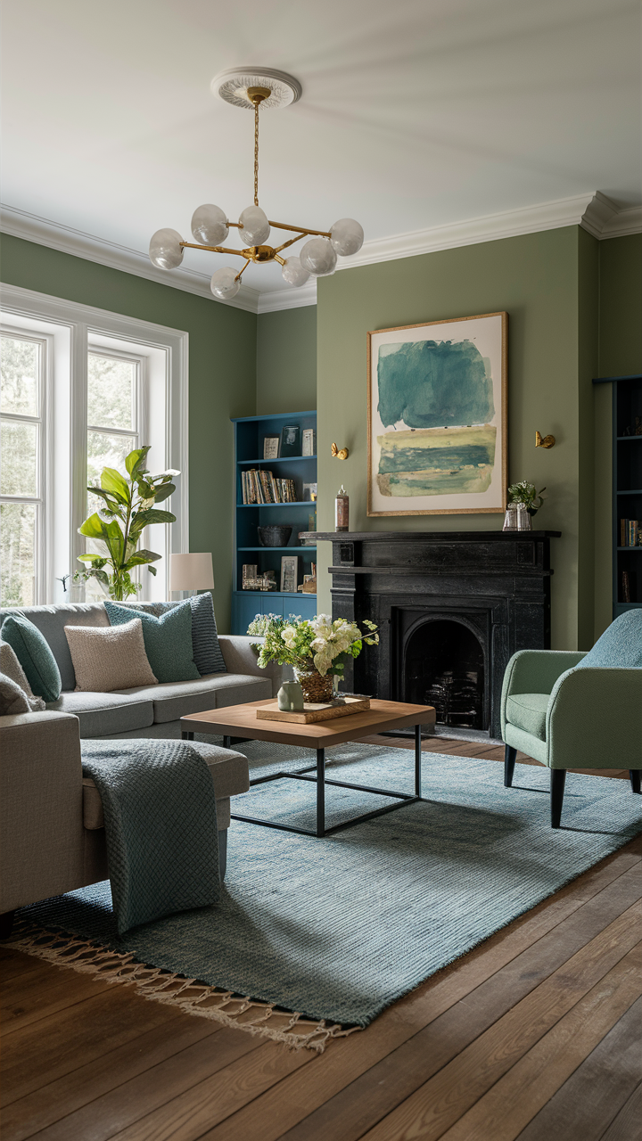 Creative Blue and Green Living Room Ideas for Modern, Cozy, and Farmhouse Styles