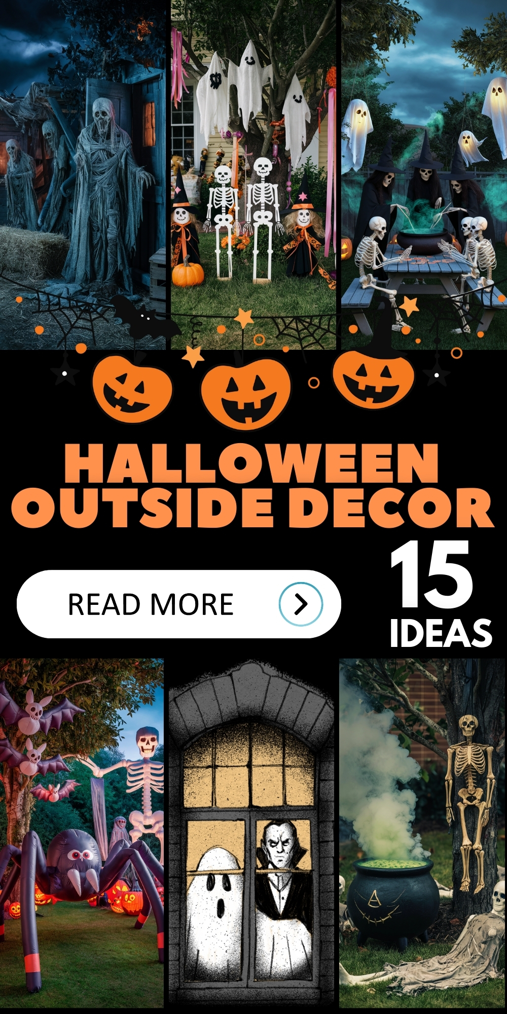 15 Ideas Easy DIY Halloween Outside Decorations for Spooky and Creative Yards