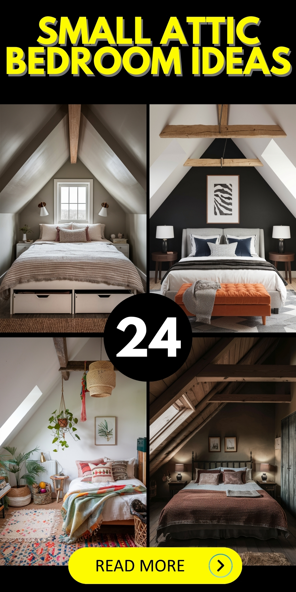 24 Cozy and Functional Small Attic Bedroom Ideas for Slanted Walls and